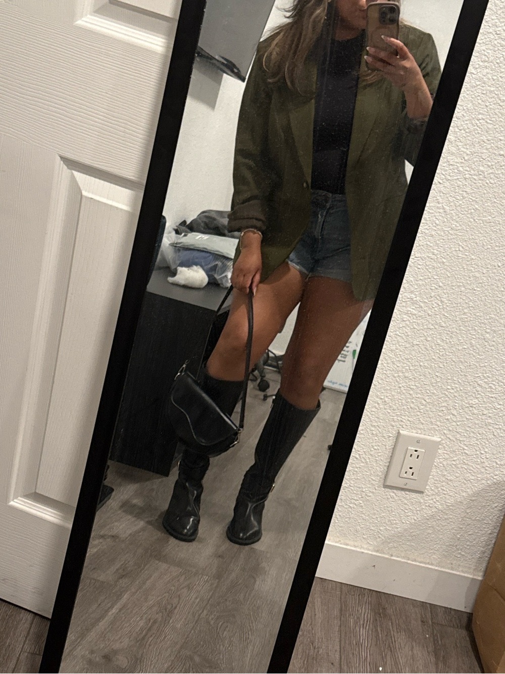 Scoop Olive Green Women's Blazer - Tailored Open Front Jacket